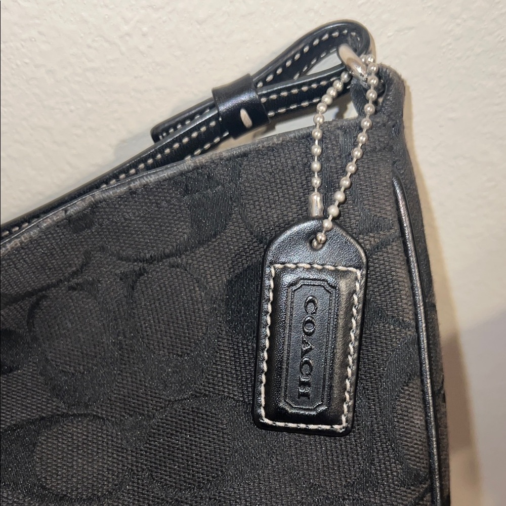 Coach Black Monogram Shoulder Bag - Picture 3 of 5